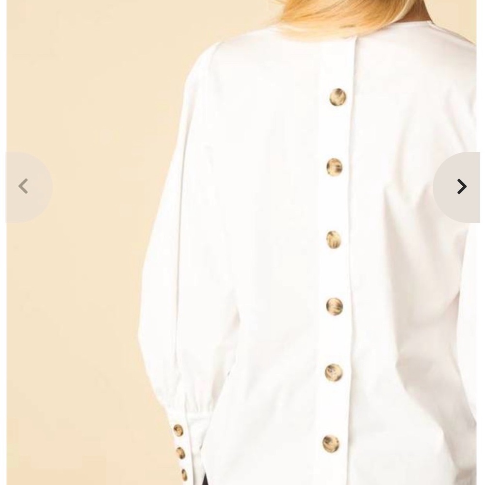 VERONICA BEARD Clarke White Button-Back Women's Top Size 6 $295 - Picture 4 of 10